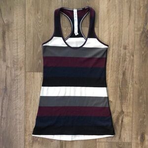 Like new - LULULEMON Striped Racerback Tank Top
